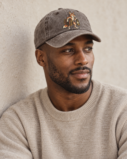 Model wearing the cap