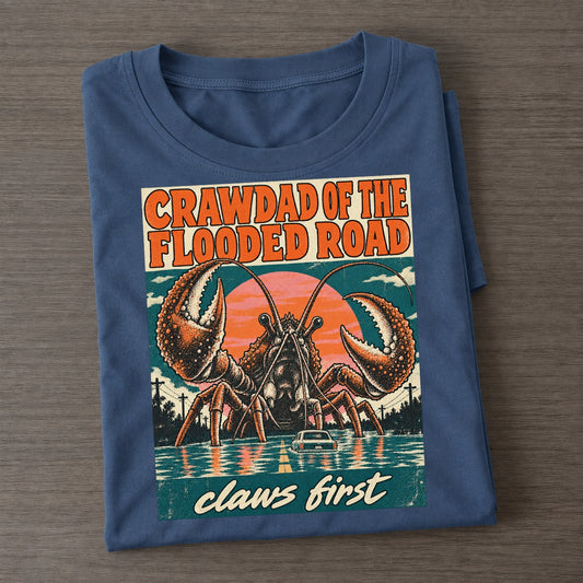 Crawdad Of The Flooded Road Drive In Monsters Classic T-shirt – Twilight Navy