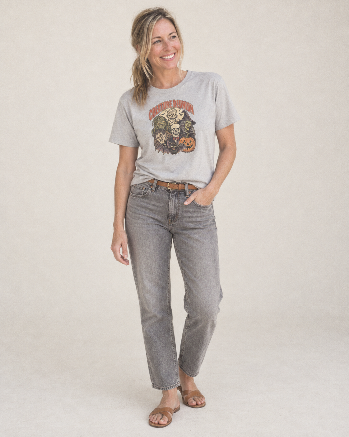 Creature Reunion Ghoul Mixer Classic T-shirt – studio model photo