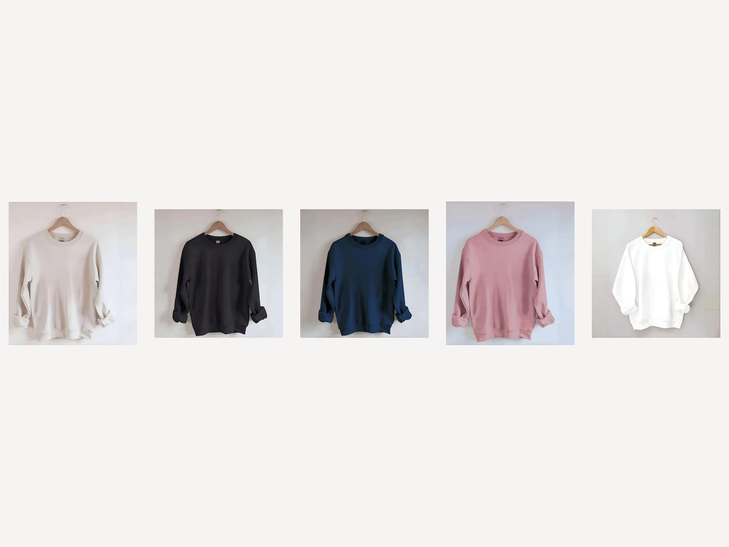 Pandaize crewneck sweatshirt — color lineup