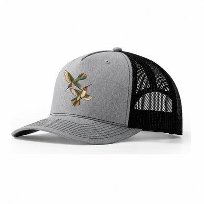 Crosswind Hummingbird Pair Gentle Wild Trucker Hat – Sport Grey Black