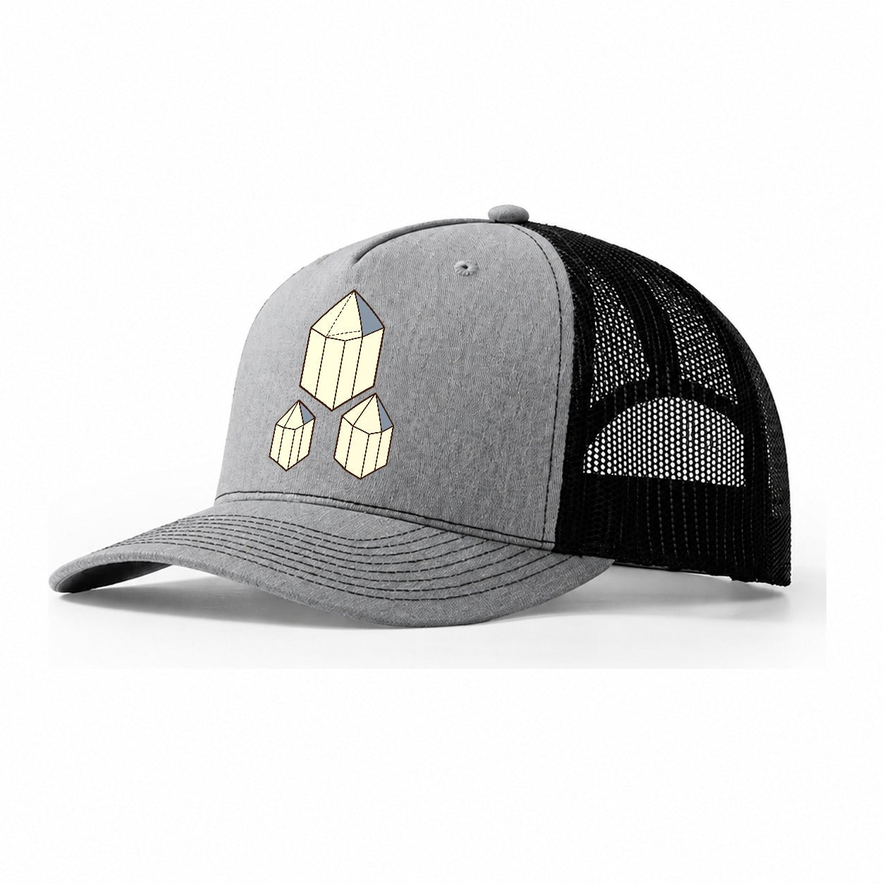 Crystal Growth Diagram Rocks And Minerals Trucker Hat – Sport Grey Black