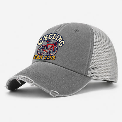 Cycling Fan Club Washed Trucker Hat – Grey