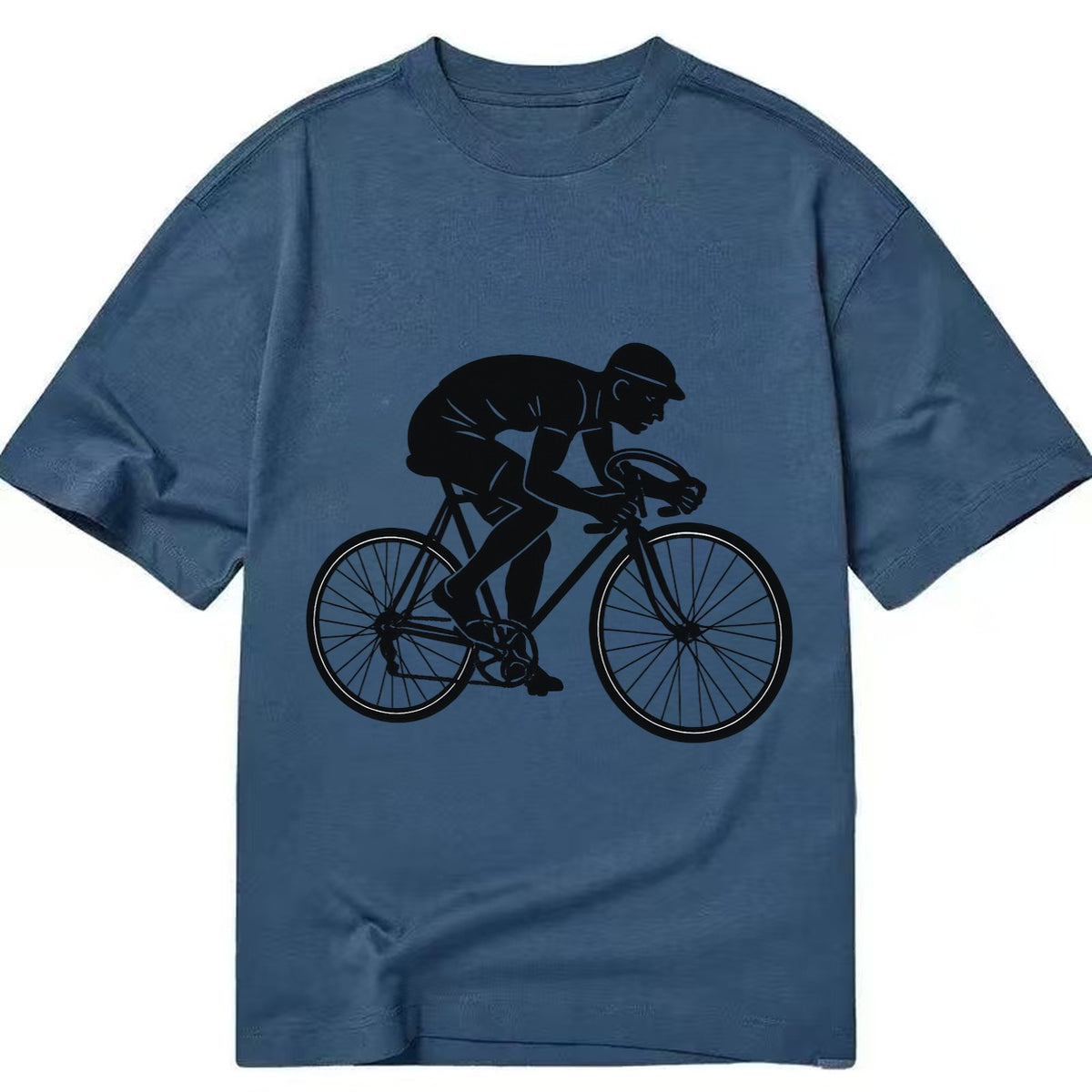 Cyclist sprinting in racing position - Classic T-shirt – Twilight