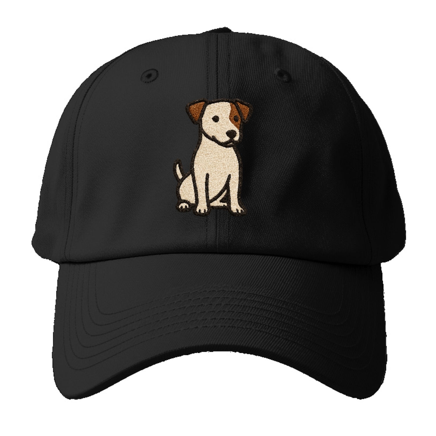 Jack Russell Terrier White With Brown Patches Pose Hat