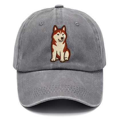 siberian-husky-red-white-loyal-spirit Hat