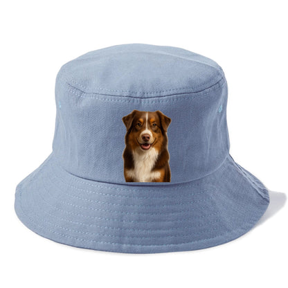 red tri australian shepherd portrait design Hat