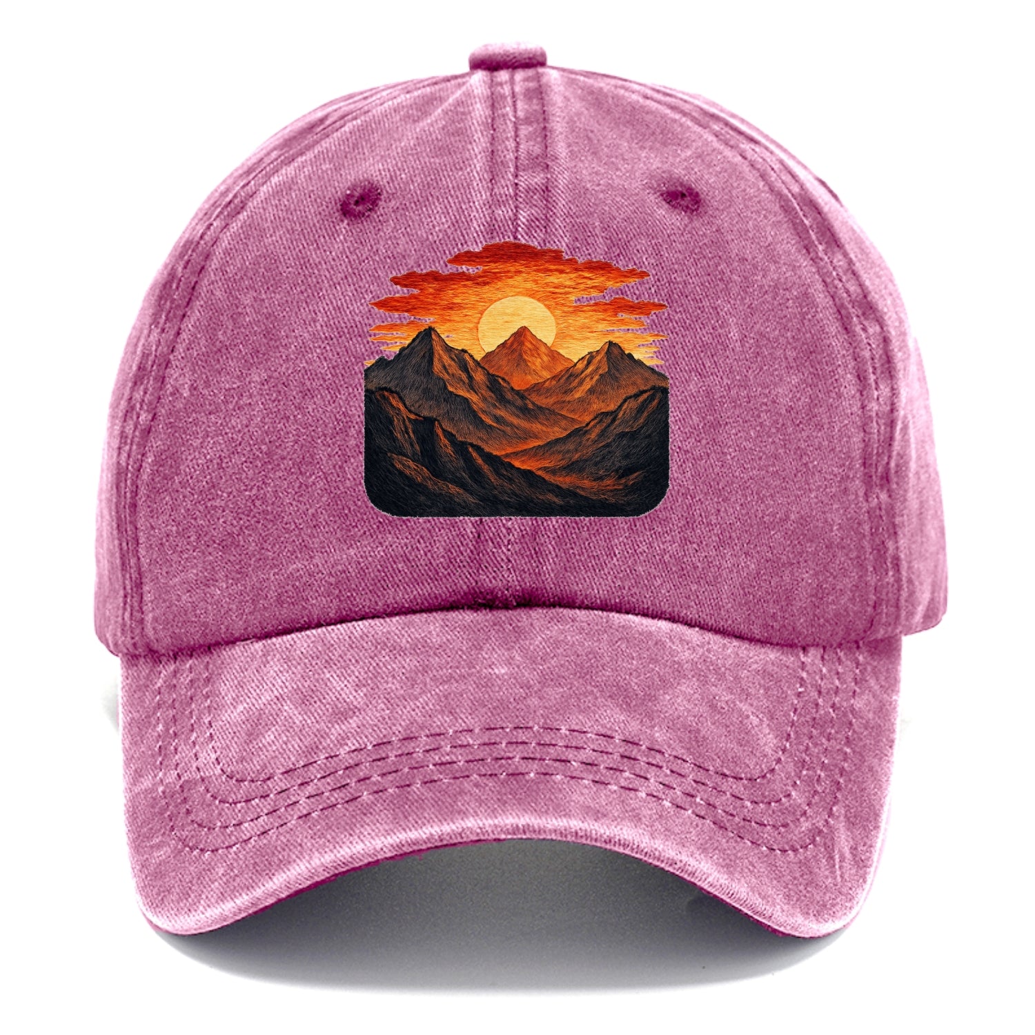 fiery mountains and sunset vista Hat