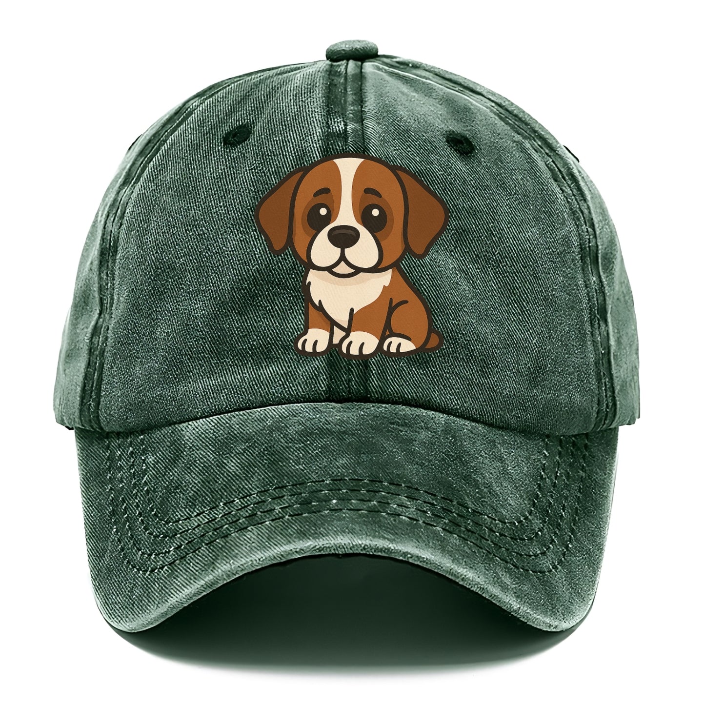 saint bernard brown and white sitting pose with gentle expression portrait design Hat
