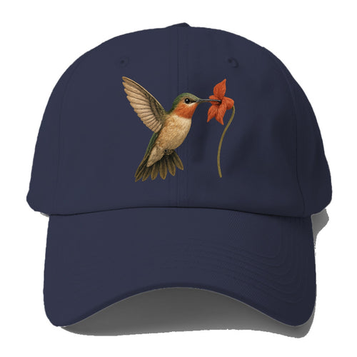 Hummingbird's Delicate Dance Baseball Cap For Big Heads