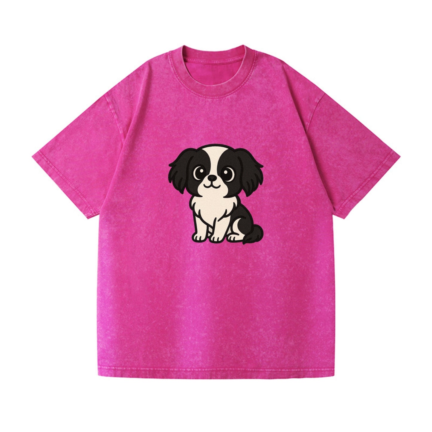 japanese chin black and white sitting pose portrait design Hat