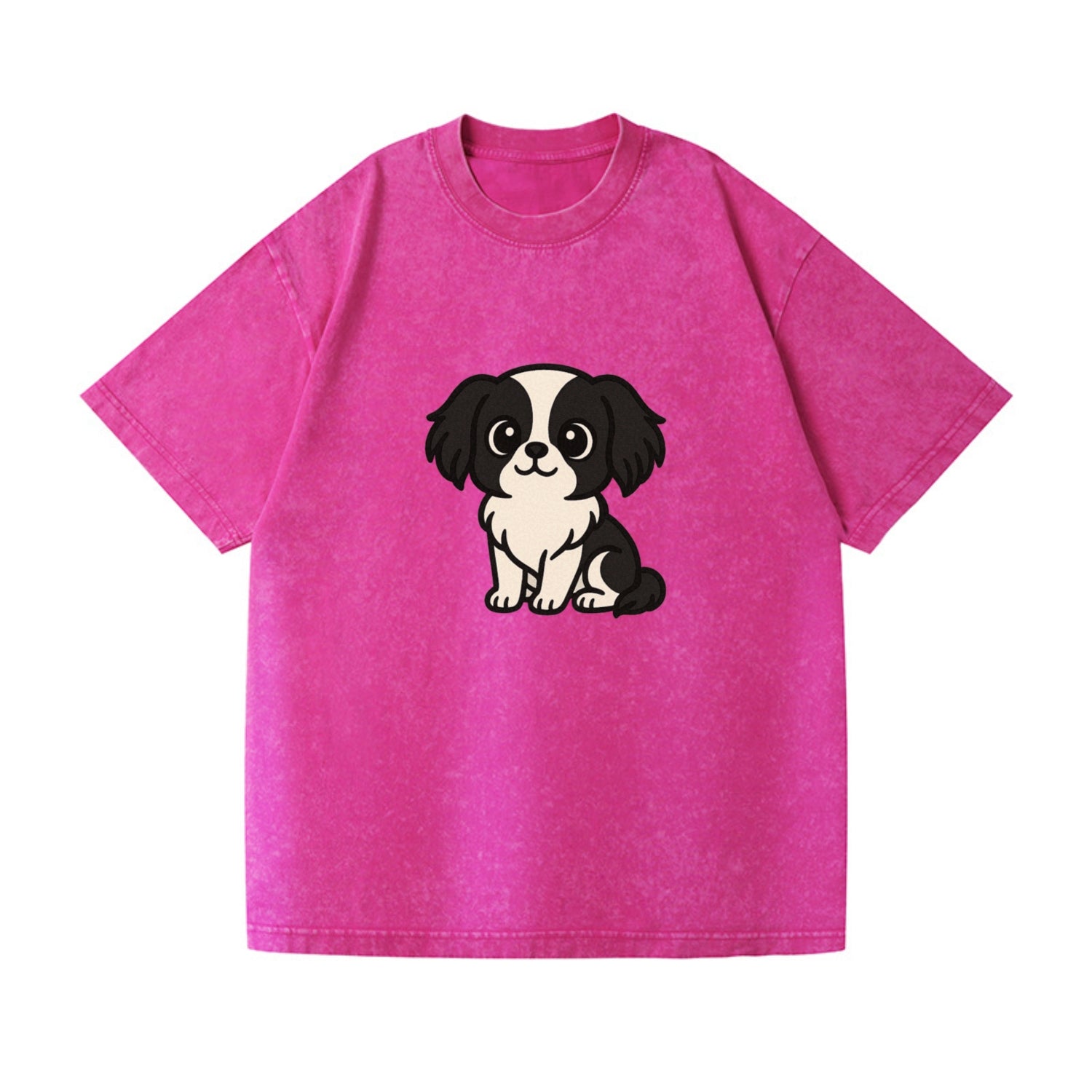 japanese chin black and white sitting pose portrait design Hat