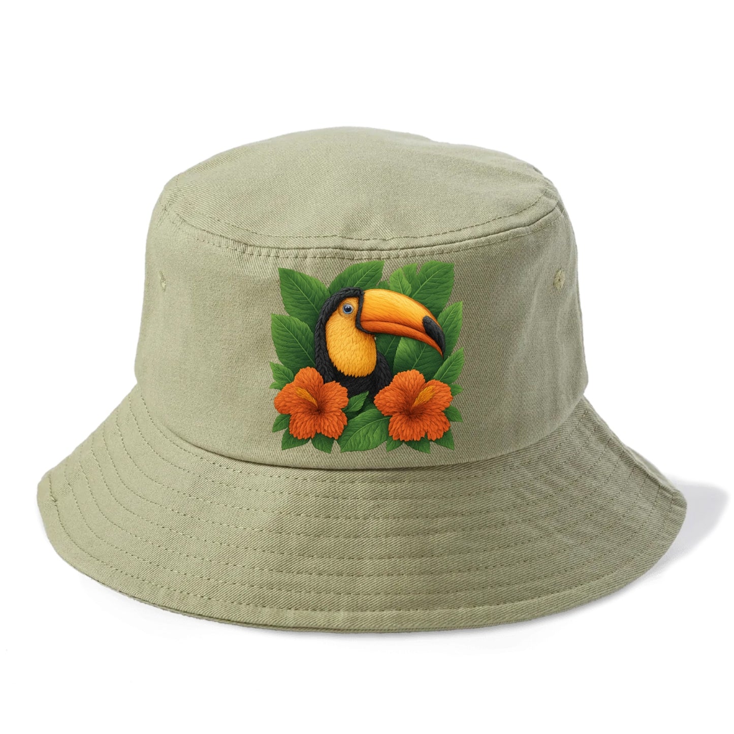 tropical paradise toucan bloom Hat