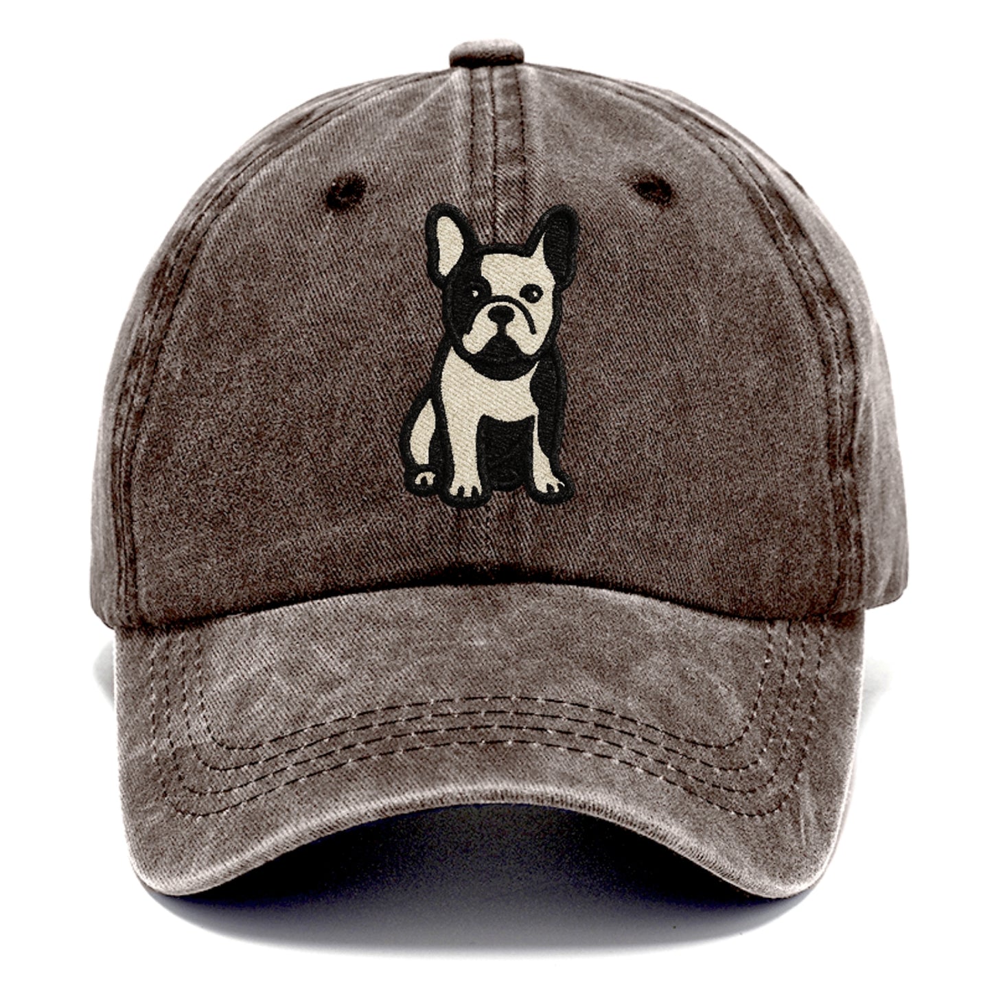 French Bulldog Black And White Tuxedo Pose Hat