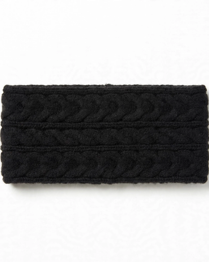 Merino Wool Wide Braided Headband — studio product photo on white background