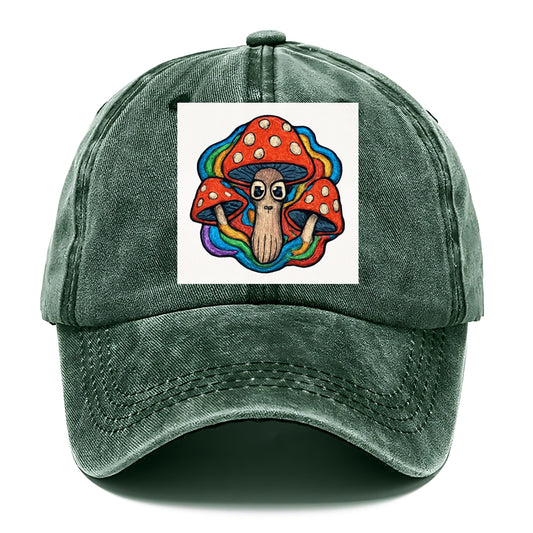 trippy mushrooms with psychedelic aura Hat