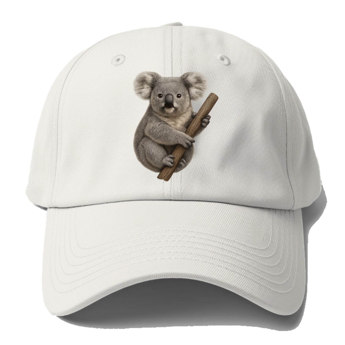 realistic koala on branch portrait Hat
