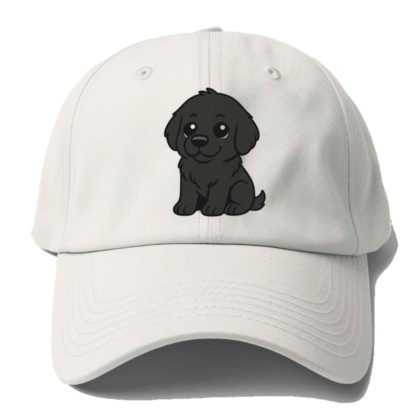 newfoundland black sitting pose with gentle giant expression portrait design Hat