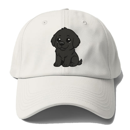 newfoundland black sitting pose with gentle giant expression portrait design Hat