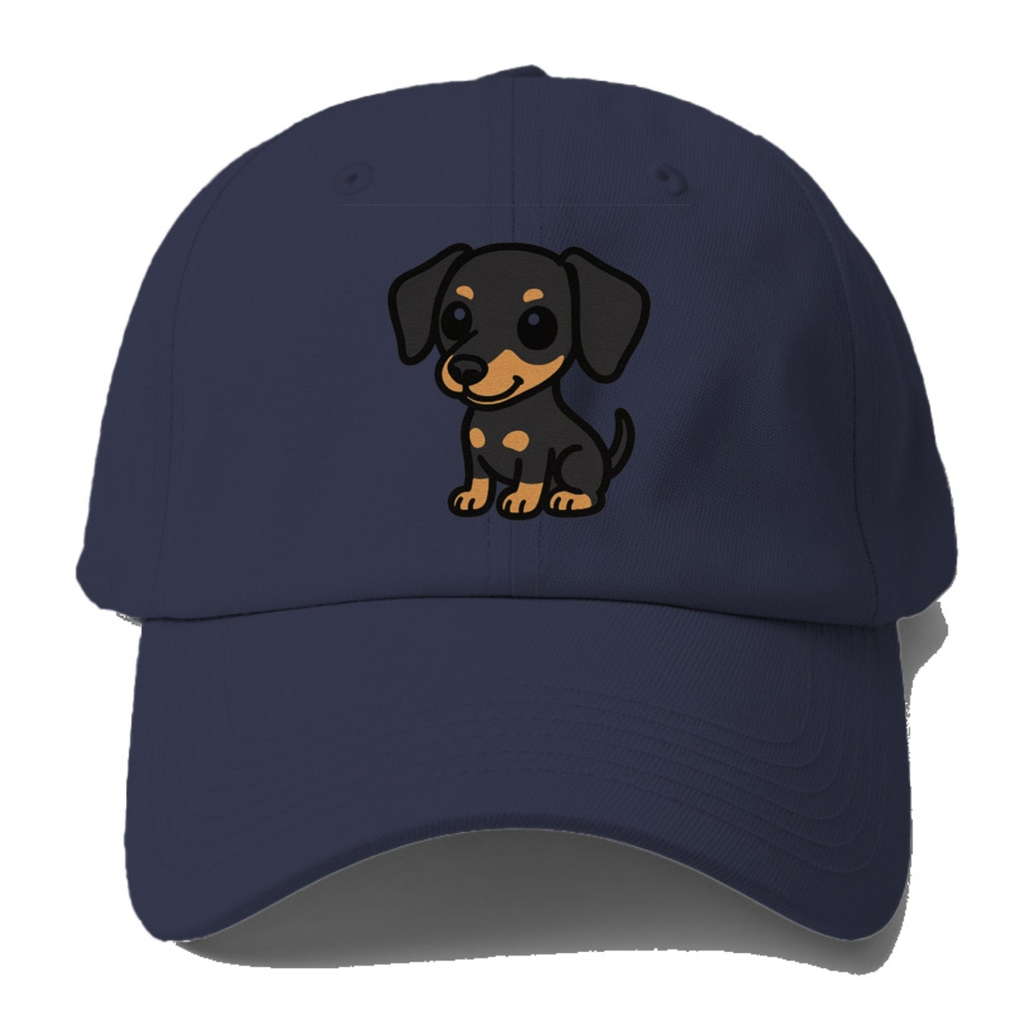 miniature pinscher black and tan sitting pose portrait design Hat