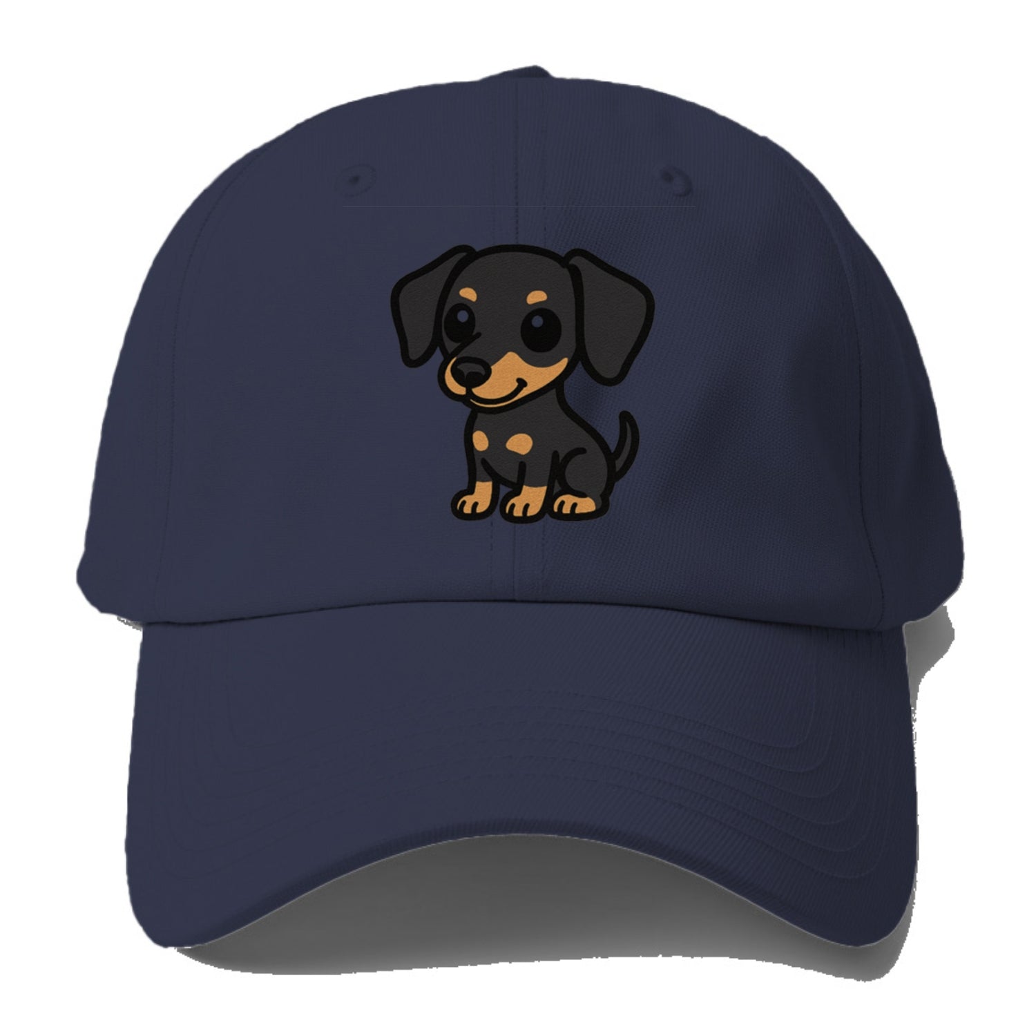 miniature pinscher black and tan sitting pose portrait design Hat