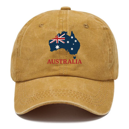 Australian Map and Flag Hat