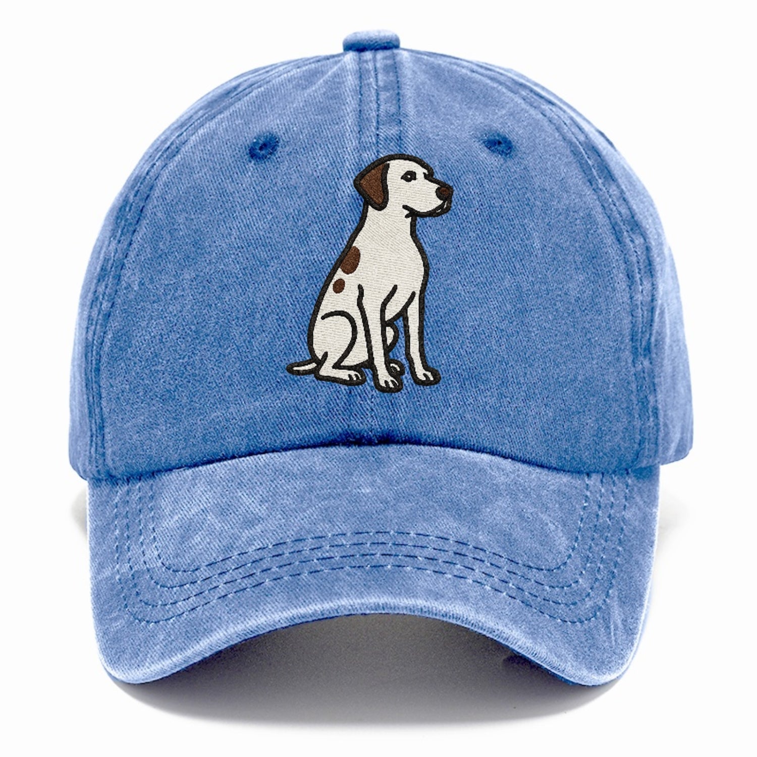 pointer-white-liver-spots-sitting-pose-loyal-spirit Hat