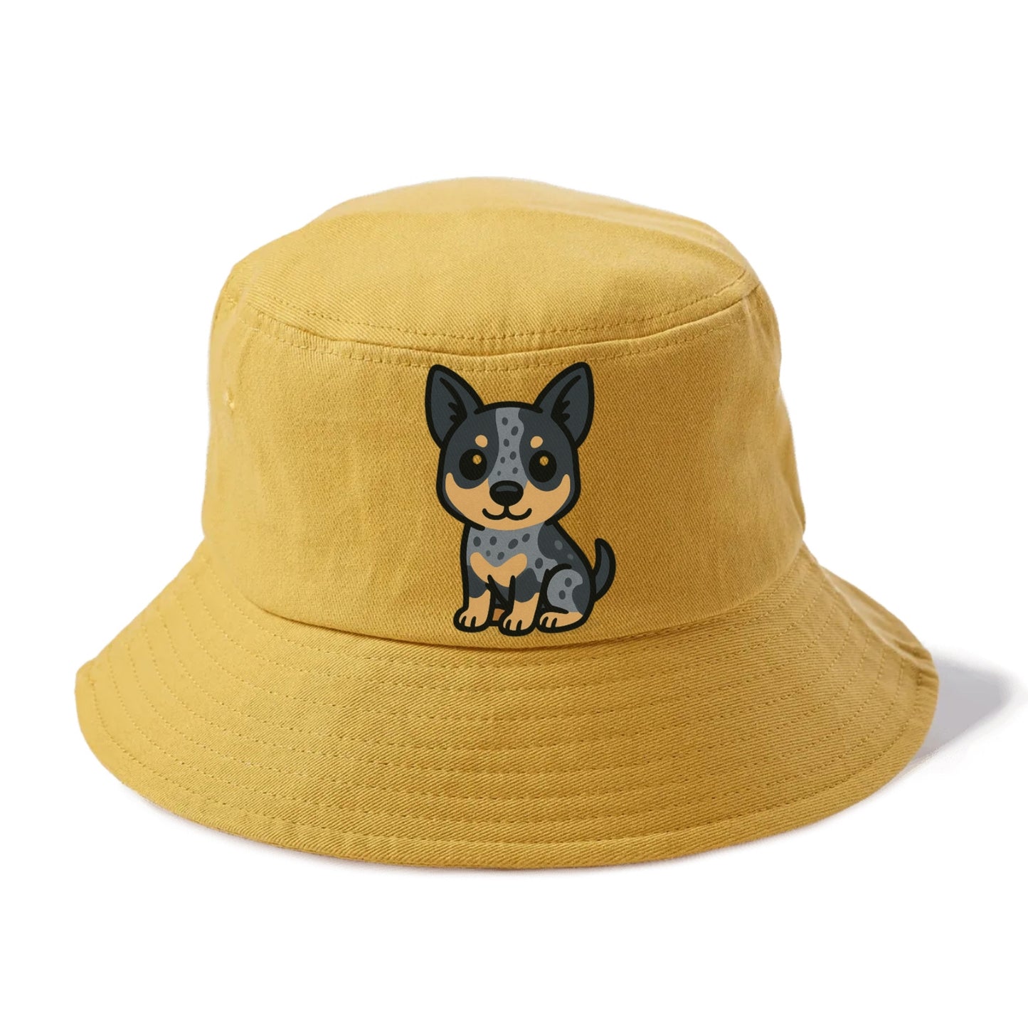 australian cattle dog blue heeler sitting pose portrait design Hat