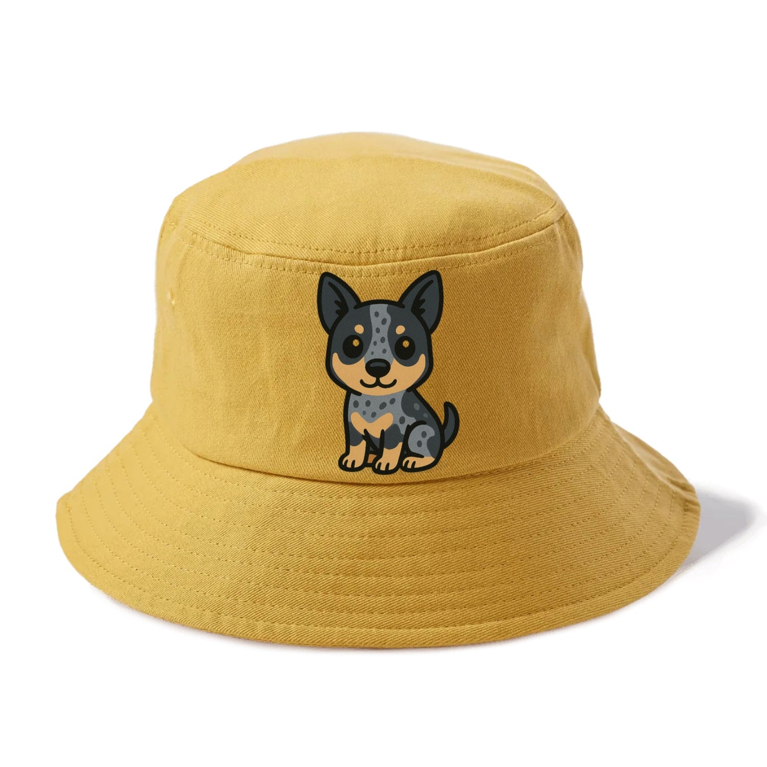 australian cattle dog blue heeler sitting pose portrait design Hat