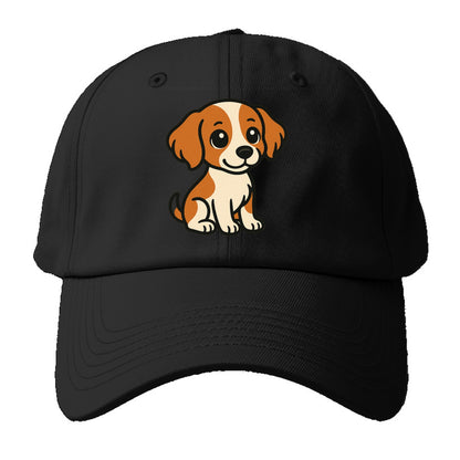 brittany spaniel orange and white sitting pose portrait design Hat