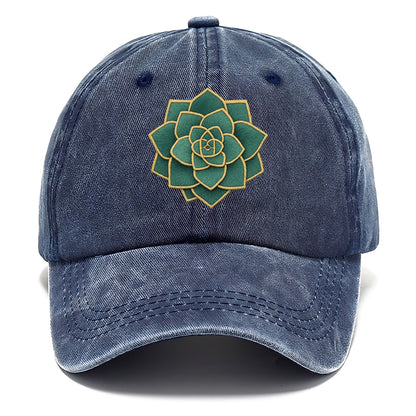 geometric flower embroidery Hat
