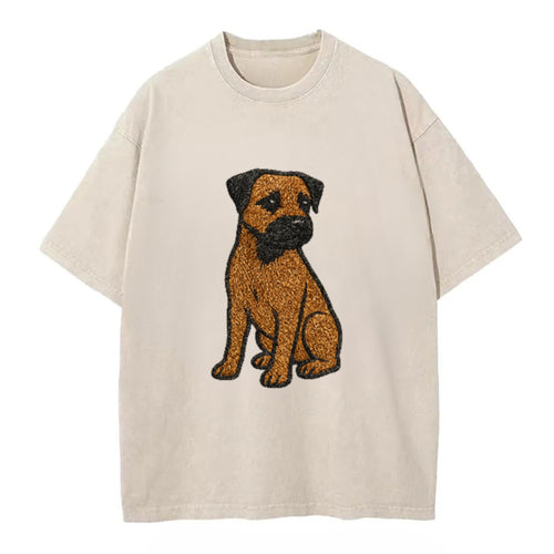 Border Terrier Red Grizzle Pose Vintage T-shirt