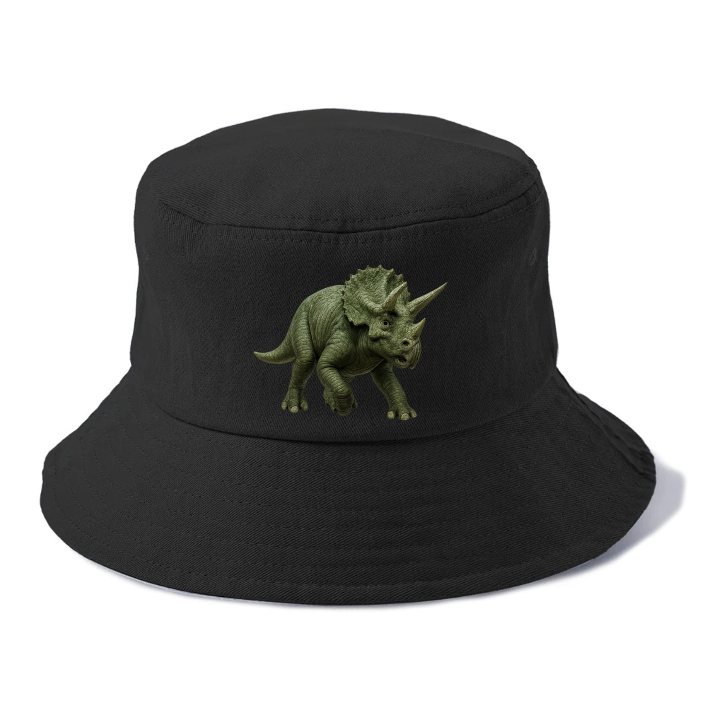 realistic triceratops roaming prehistoric earth Hat