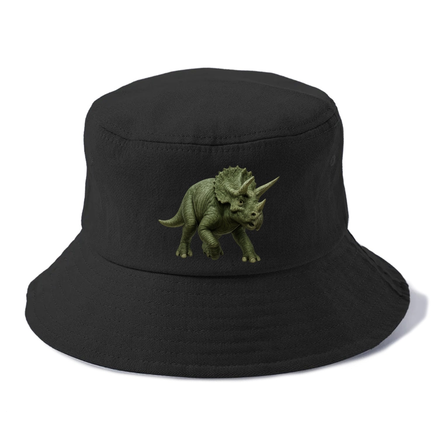 realistic triceratops roaming prehistoric earth Hat