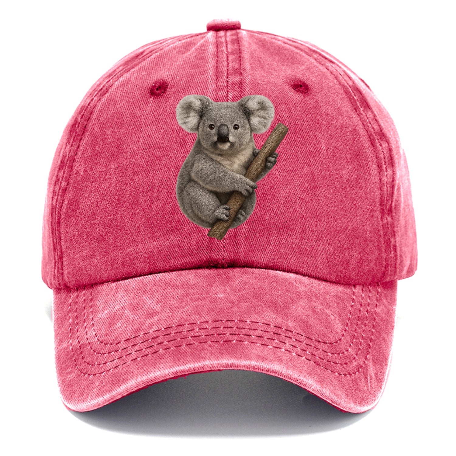 realistic koala on branch portrait Hat