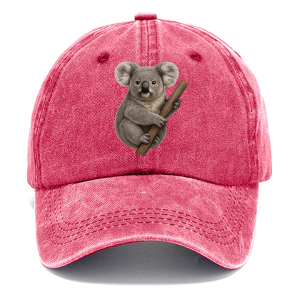 realistic koala on branch portrait Hat