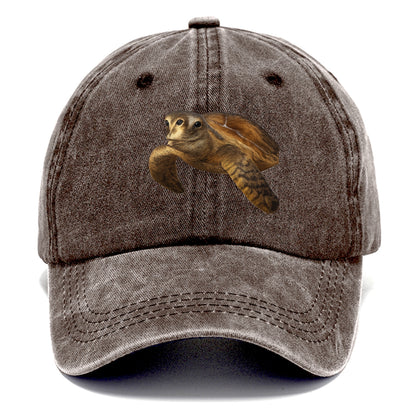 sea turtle portrait design Hat