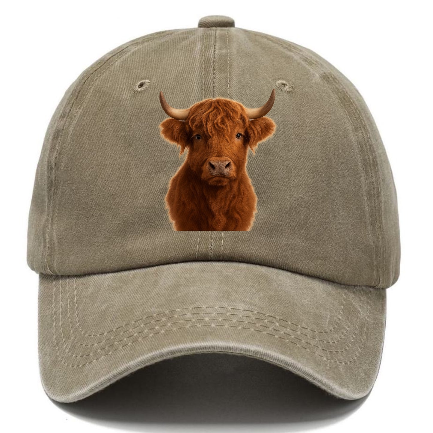highland cow portrait design Hat
