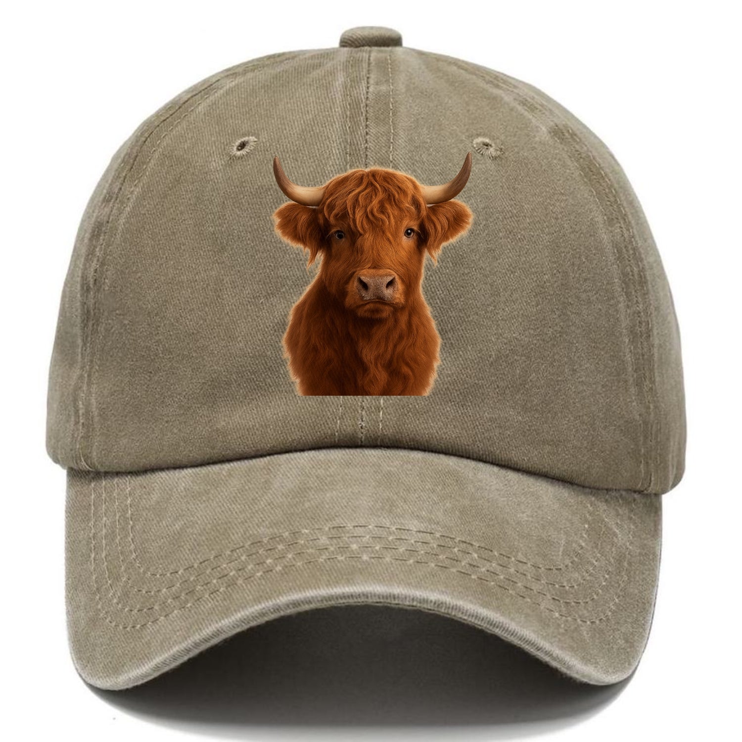 highland cow portrait design Hat