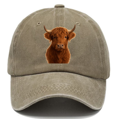 highland cow portrait design Hat