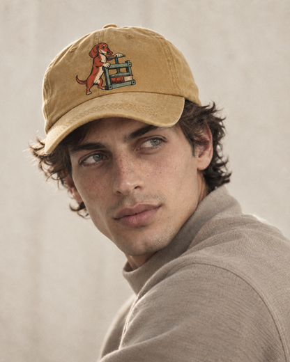 Model wearing the cap
