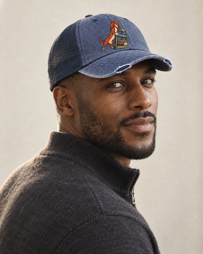 Model wearing the cap
