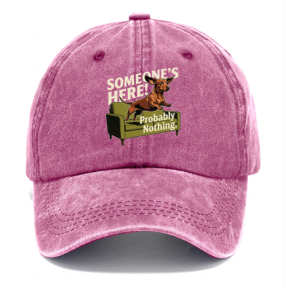 Someone's Here Dachshund Classic Cap