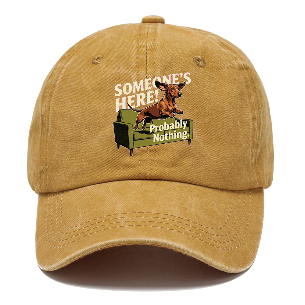 Someone's Here Dachshund Classic Cap