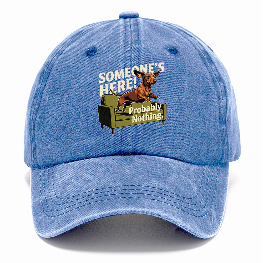 Someone's Here Dachshund Classic Cap