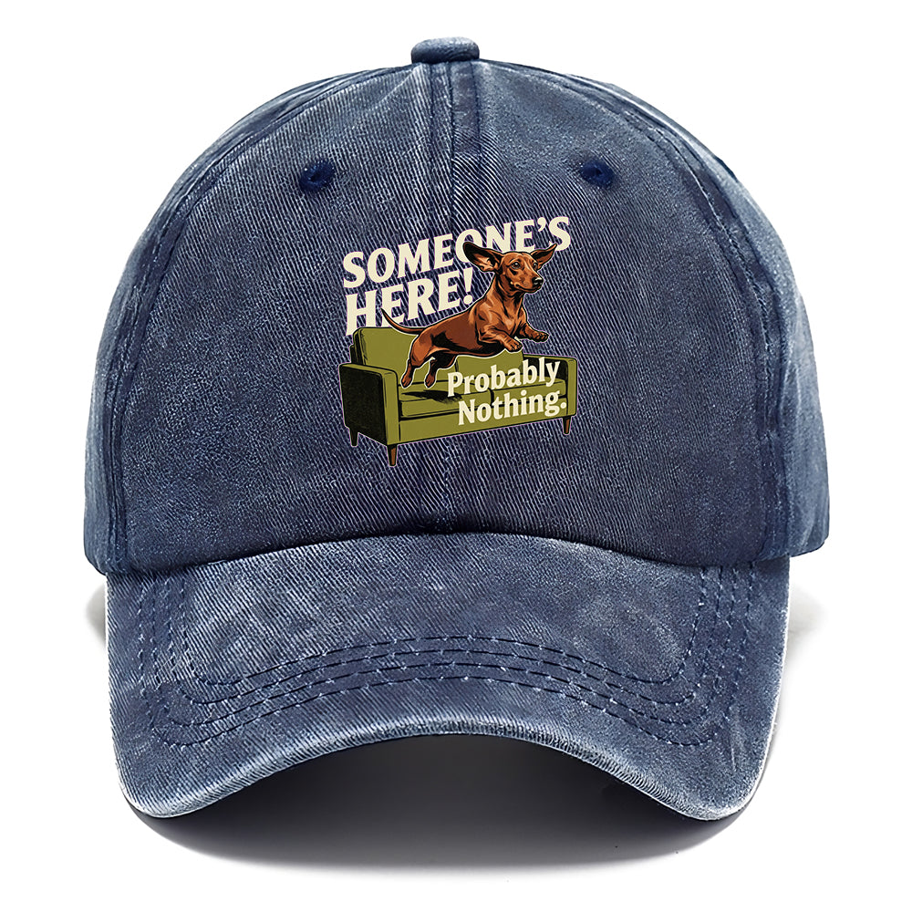 Someone's Here Dachshund Classic Cap