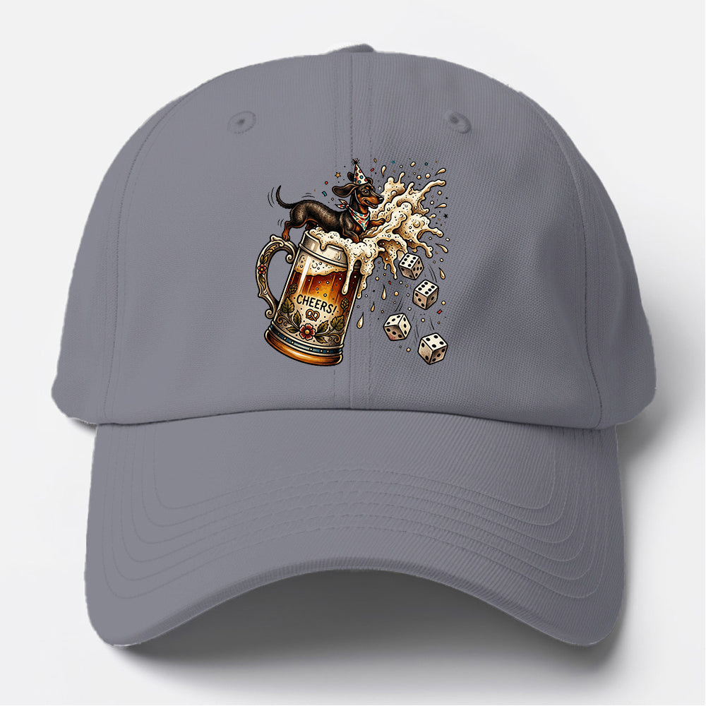 Cheers Beer Dachshund Baseball Cap