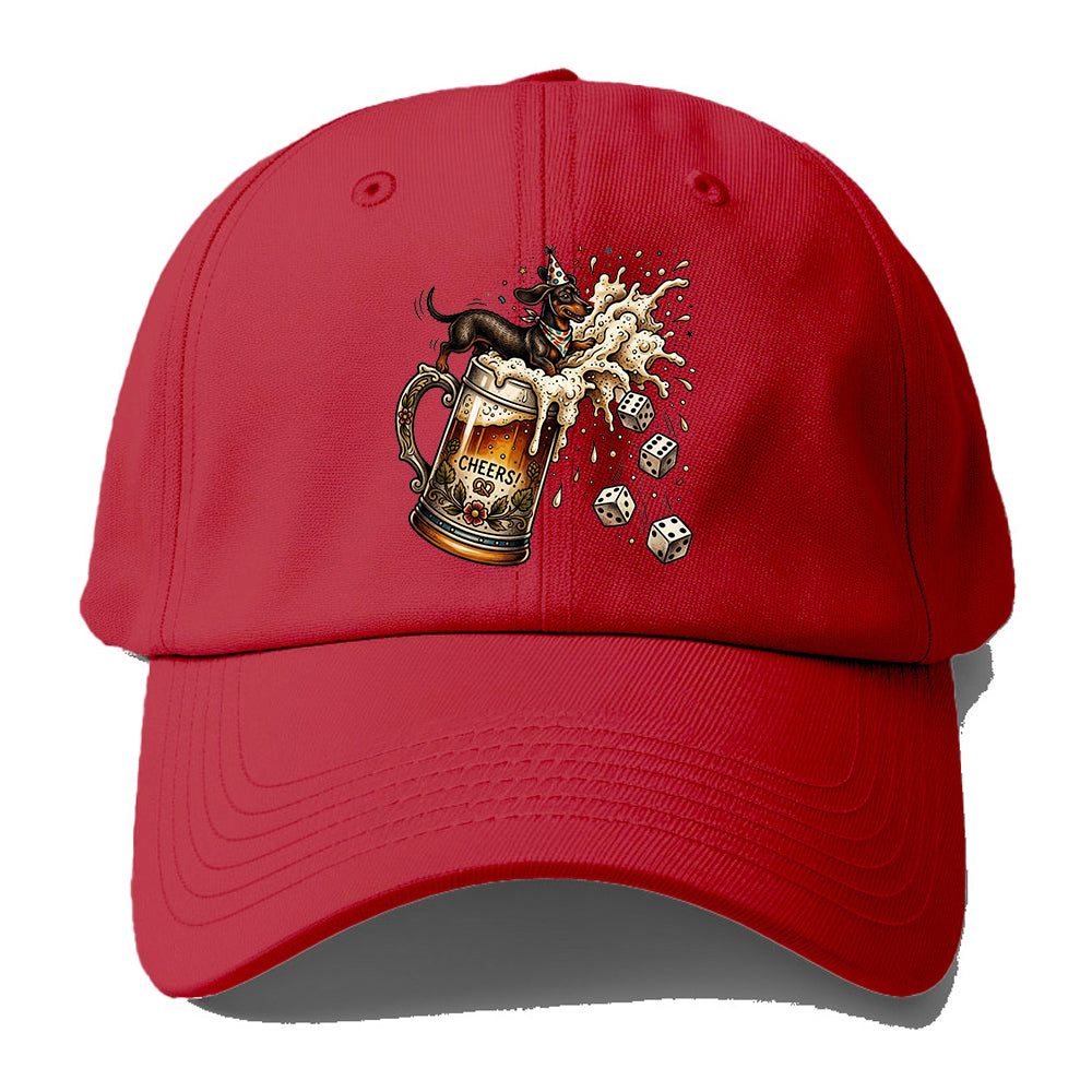 Cheers Beer Dachshund Baseball Cap