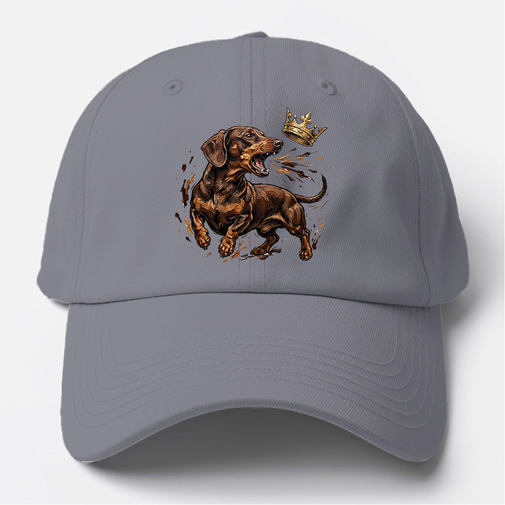 Crown King Dachshund Baseball Cap