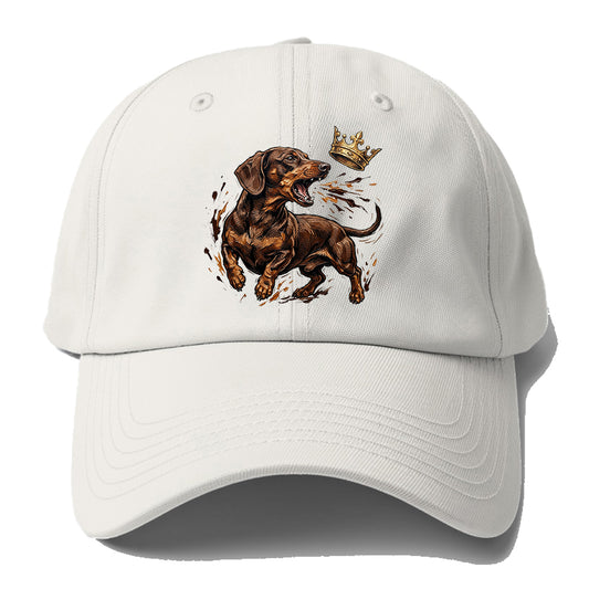 Crown King Dachshund Baseball Cap